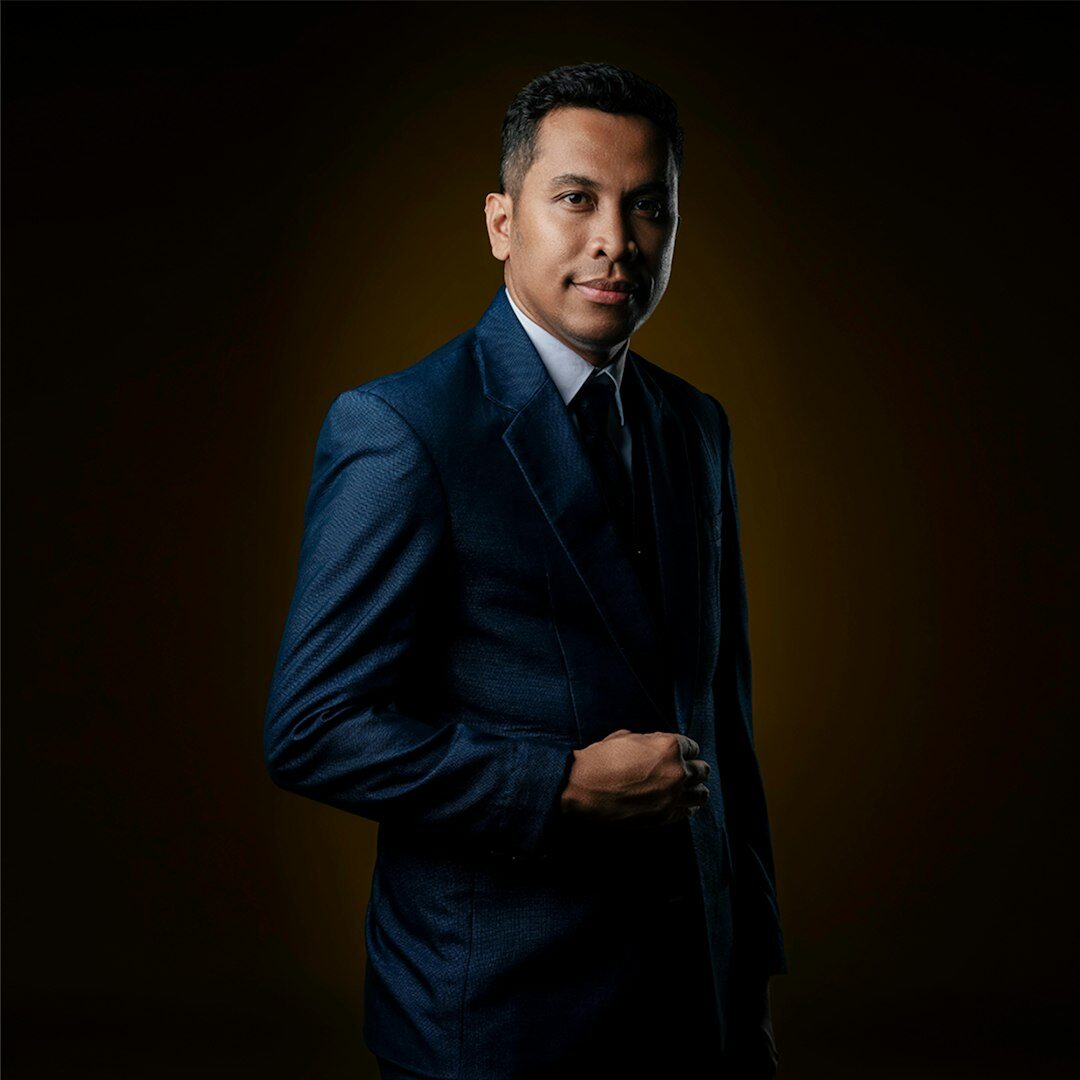Professional portrait of a business director in a suit